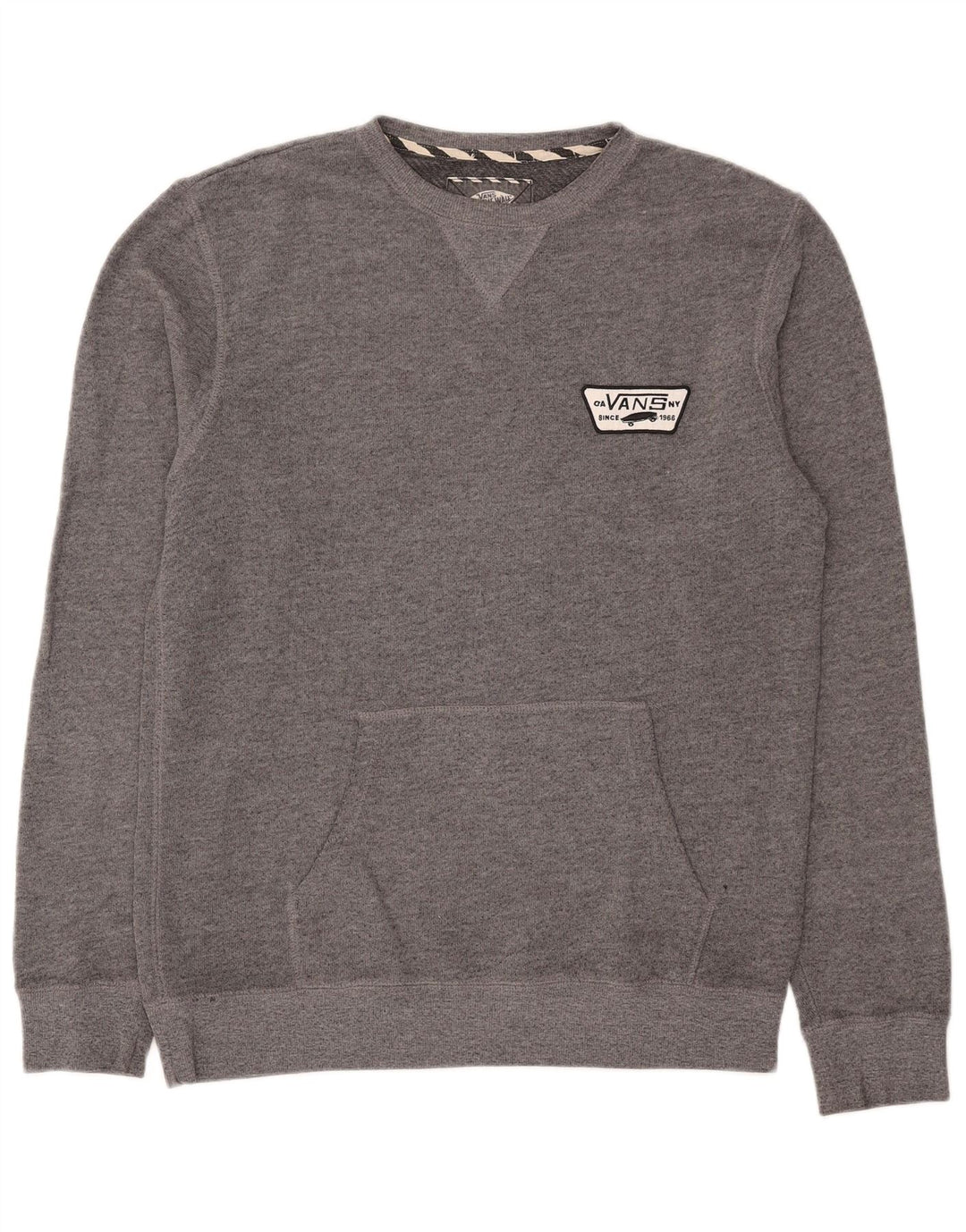 VANS Mens Sweatshirt Jumper Small Grey Cotton