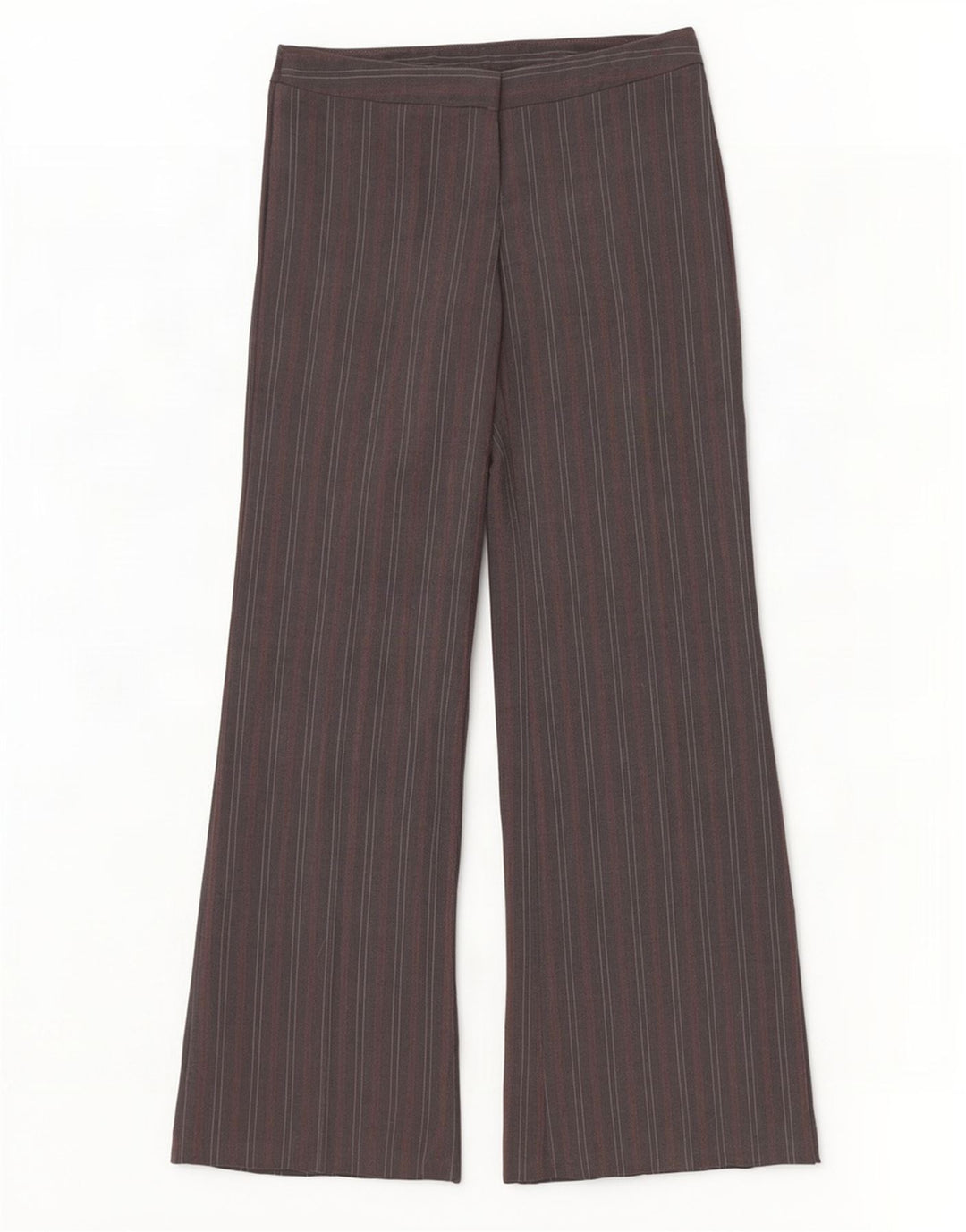 Женские брюки костюма стрейч Benetton IT 44 Medium W32 L35 Серые в тонкую полоску