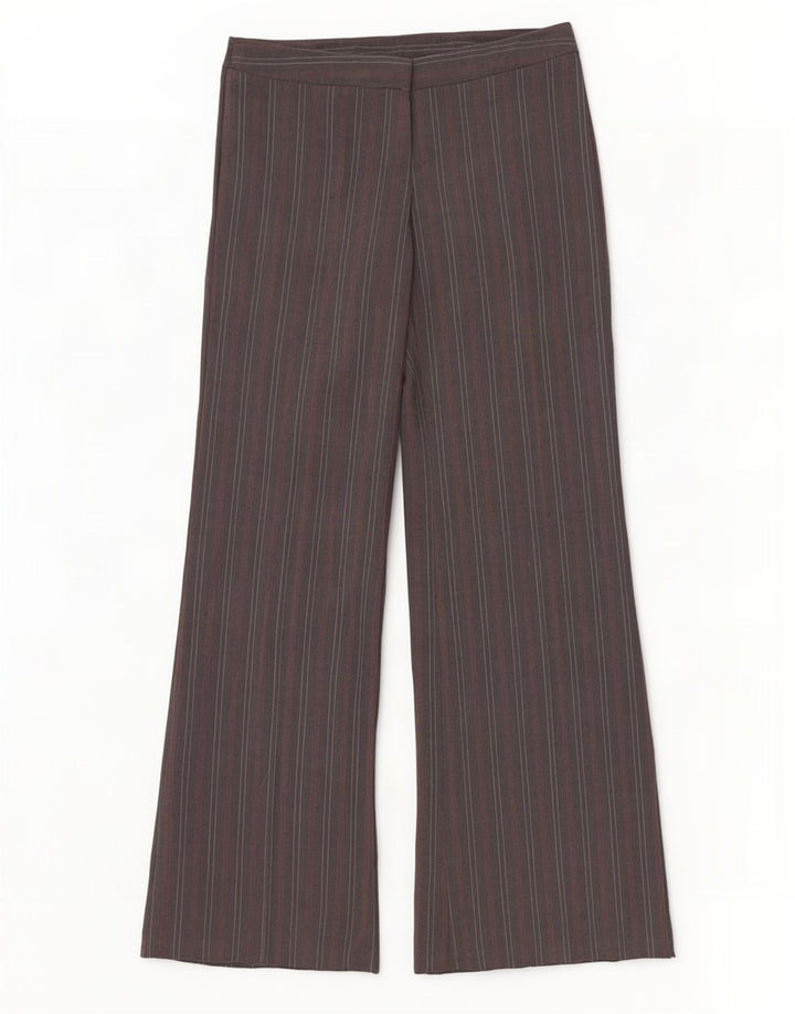 Женские брюки костюма стрейч Benetton IT 44 Medium W32 L35 Серые в тонкую полоску