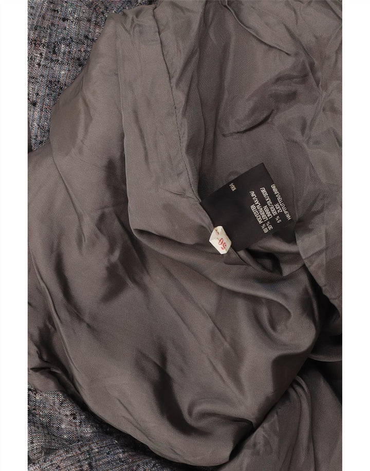 VINTAGE Женский бомбер оверсайз IT 50 XL Серый полиэстер с крапинками