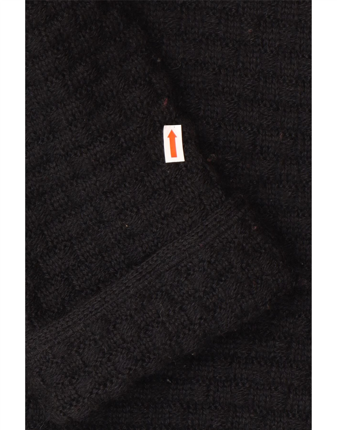 Винтажный женский кардиган-свитер UK 12, средний черный шерстяной