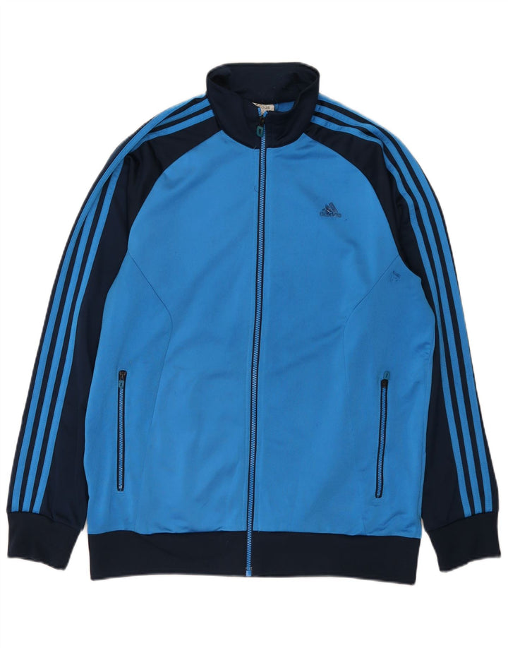 Мужская спортивная куртка Adidas UK 42/44, большой синий полиэстер с цветными блоками