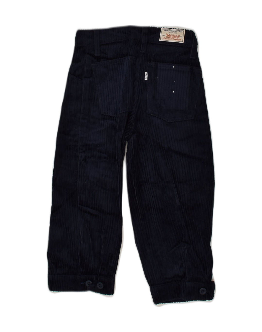 LEVI'S Girls Straight Corduroy Trousers 6-7 Years W23 L15 Navy Blue | Vintage Levi's | Thrift | Second-Hand Levi's | Used Clothing | Messina Hembry 