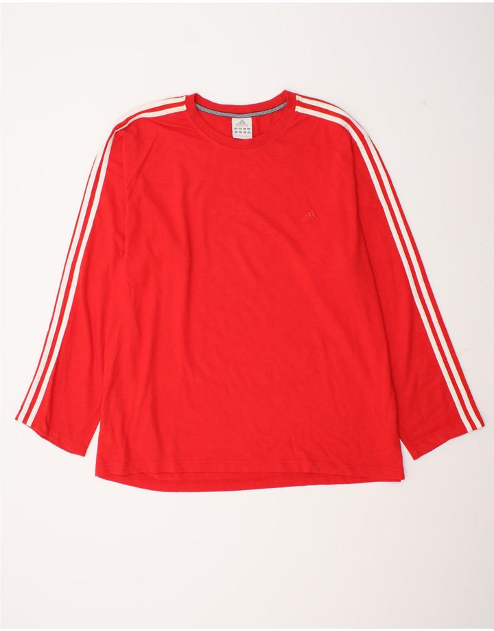 Мужской топ Adidas с длинным рукавом 2XL, красный хлопок