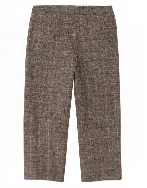 Женские прямые брюки Marks & Spencer UK 18 XL W36 L28 серые в клетку