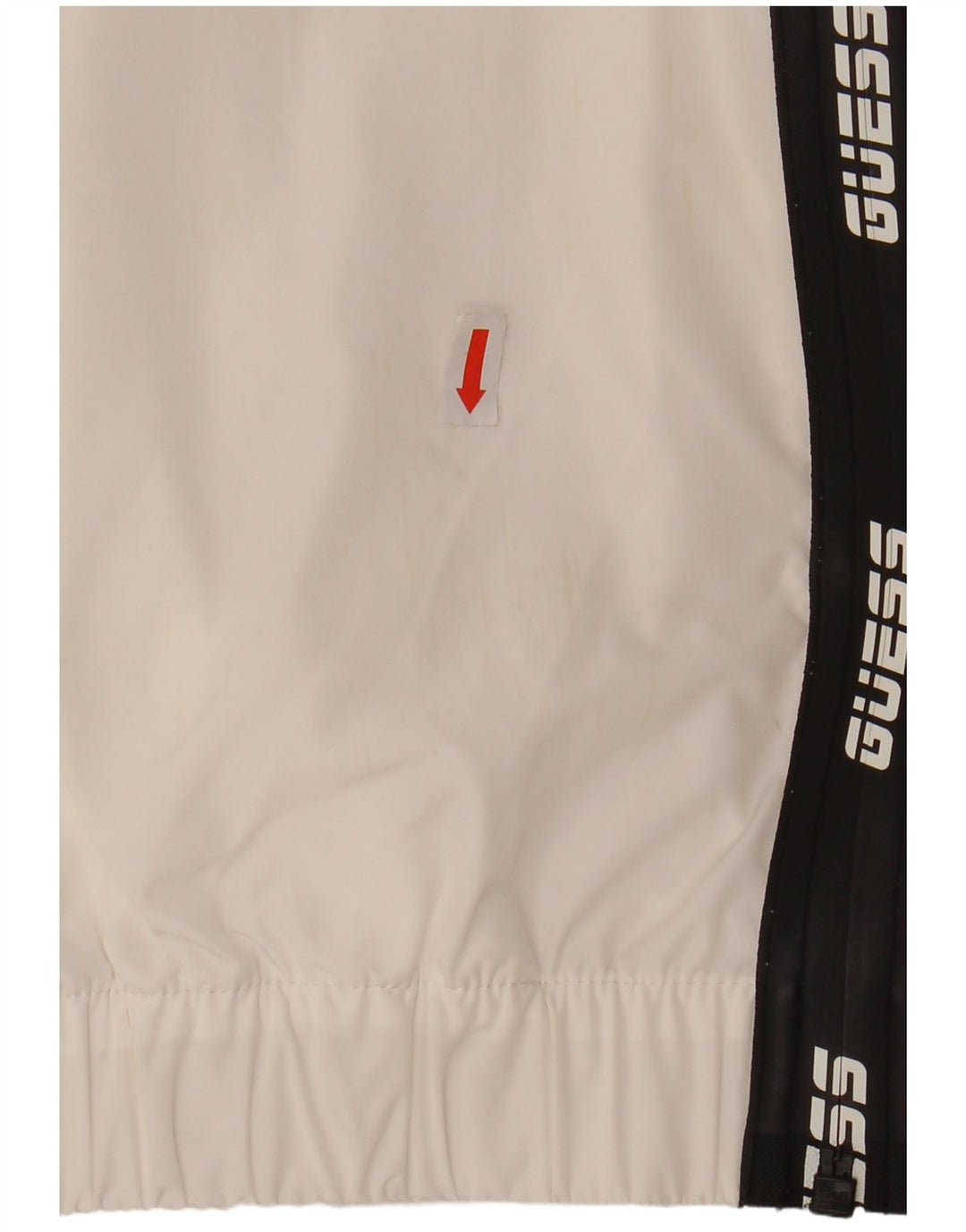 GUESS Womens Oversized Graphic Windbreaker Jacket UK 10 Small White