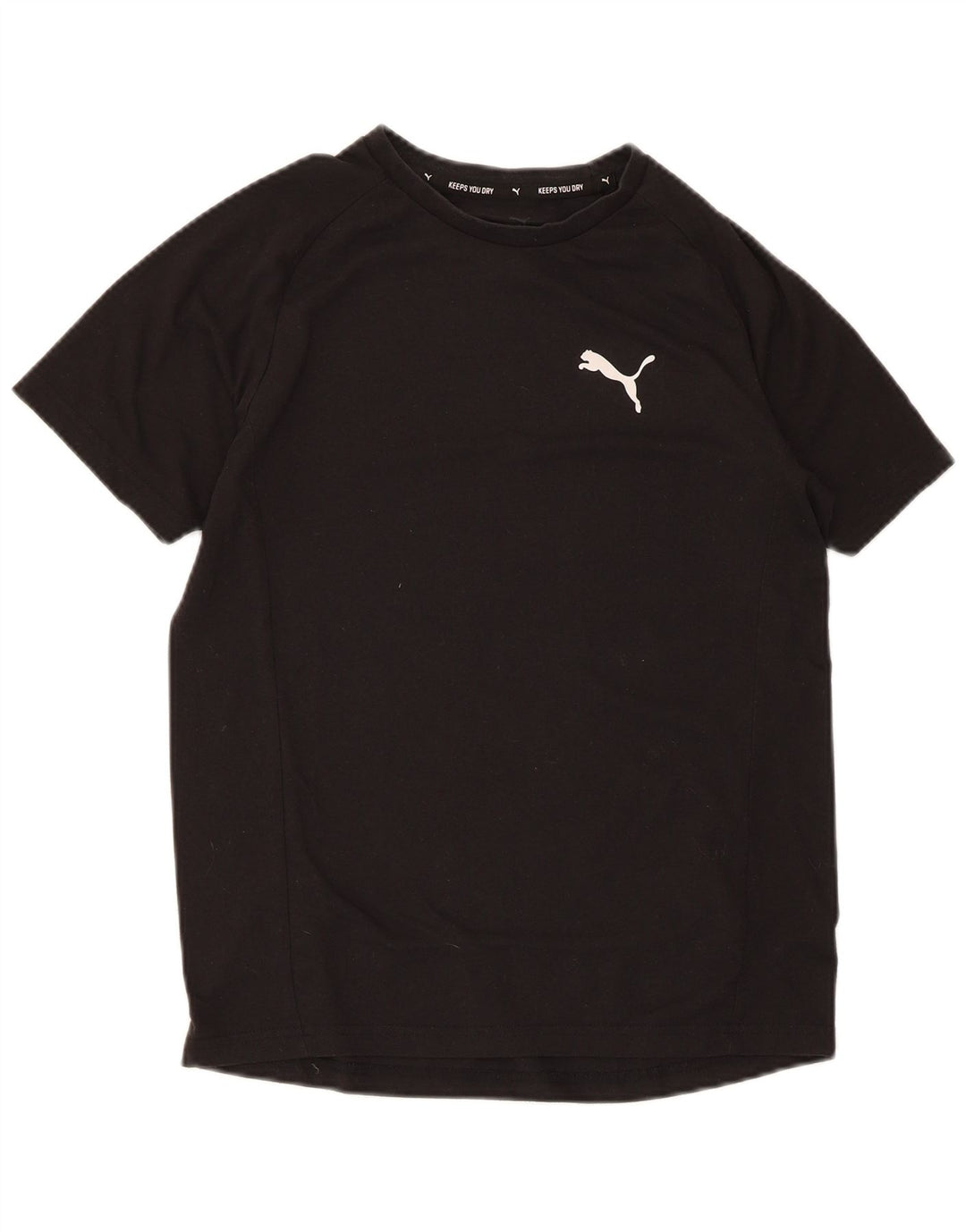 Футболка Puma для мальчиков, топ 13-14 лет, черный полиэстер