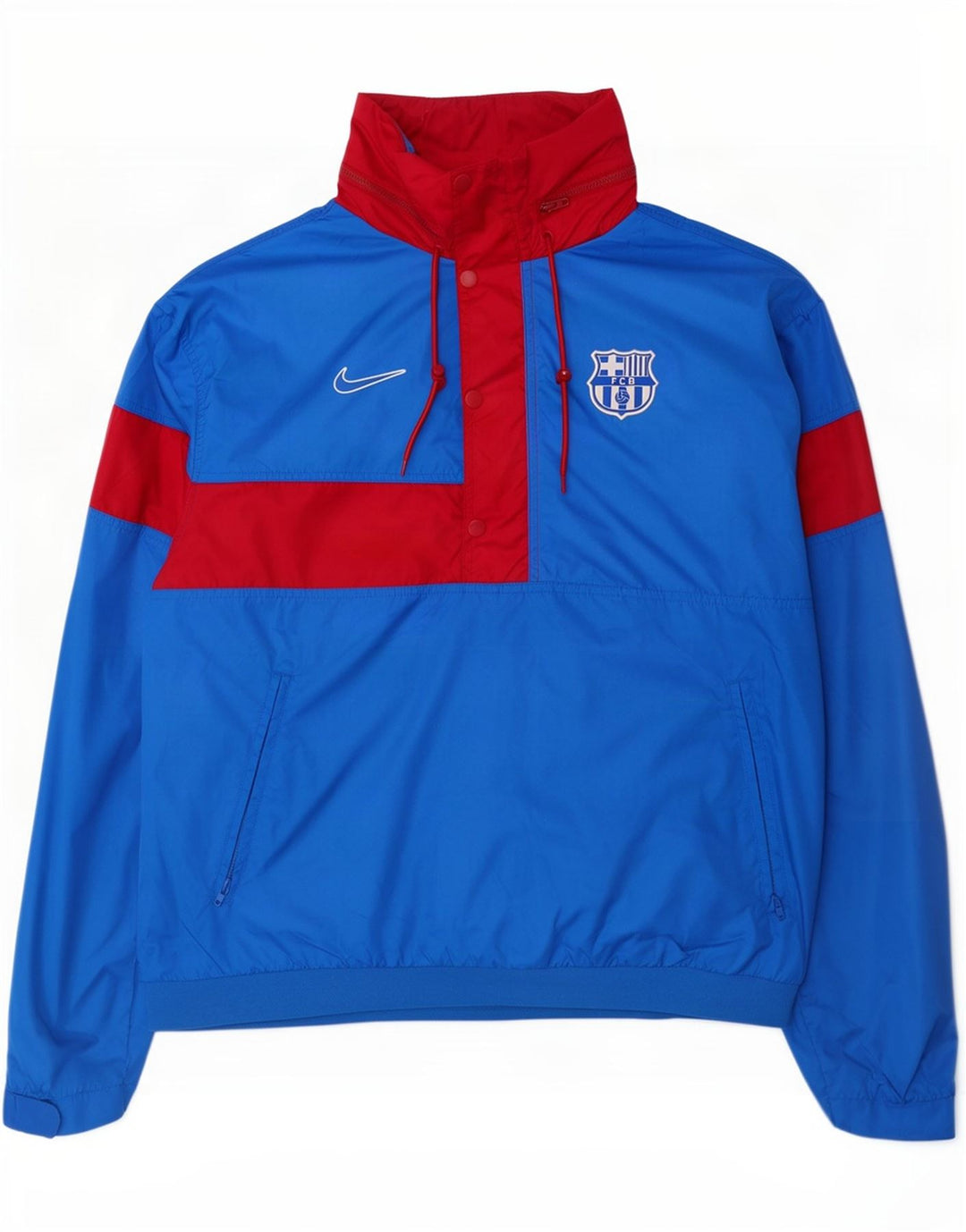 Мужская спортивная куртка Nike Barcelona с графическим рисунком, средний синий цвет с блоками
