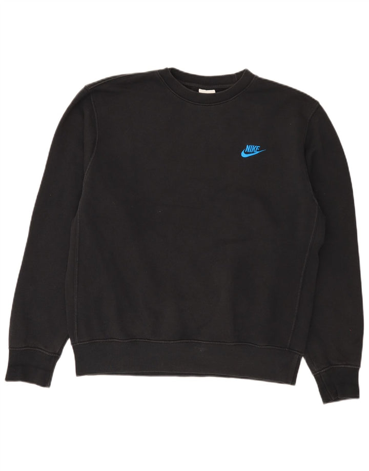 Мужской свитшот Nike, маленький черный хлопковый джемпер