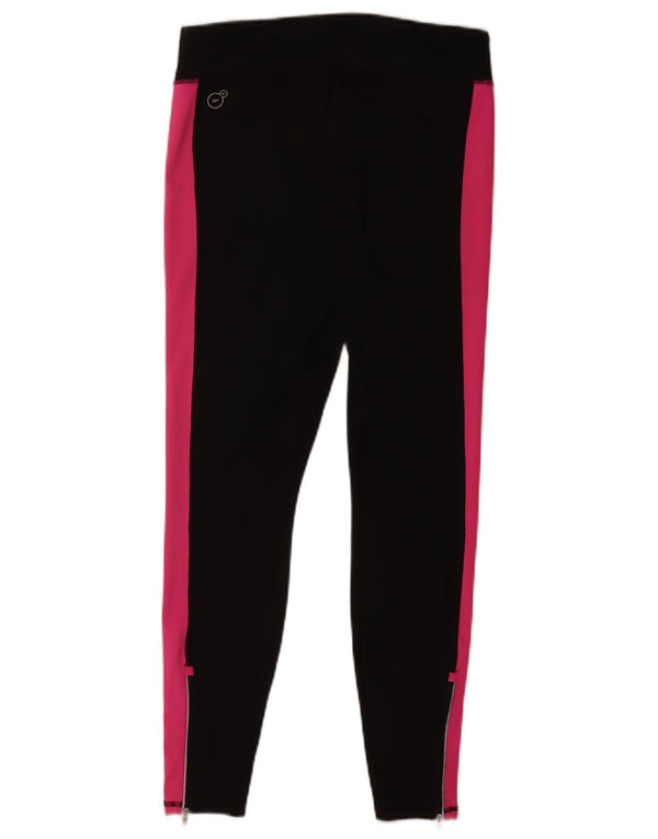 Женские леггинсы Puma UK 14, большие черные спортивные с цветными блоками