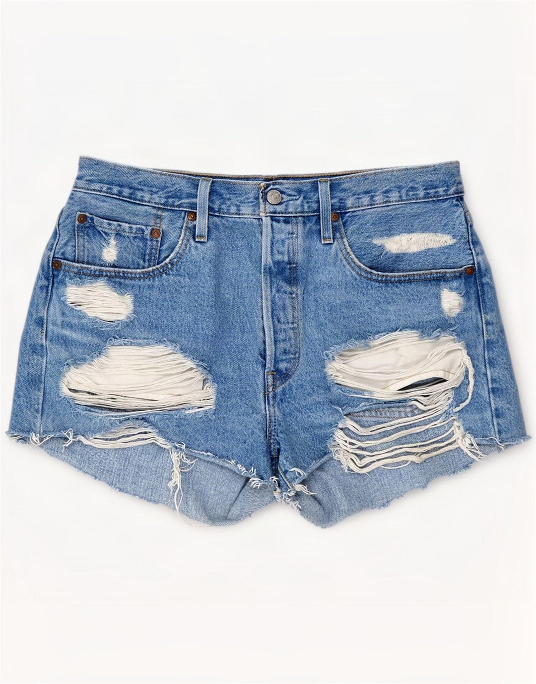 Женские джинсовые шорты Levi's 501 W31, средний синий, хлопок