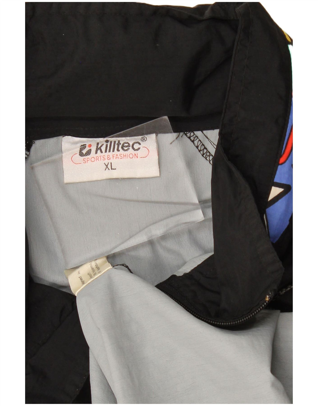 Мужская ветровка KILLTEC UK 42 XL, черный полиамид с цветными блоками