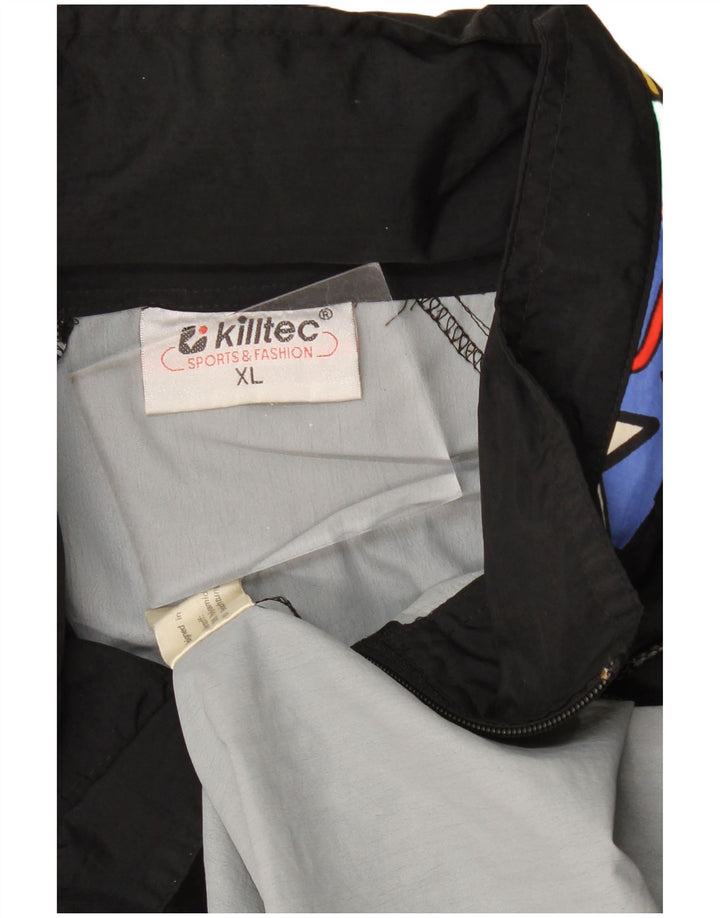 Мужская ветровка KILLTEC UK 42 XL, черный полиамид с цветными блоками