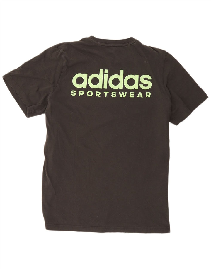 Мужская футболка с рисунком Adidas, большой серый хлопок