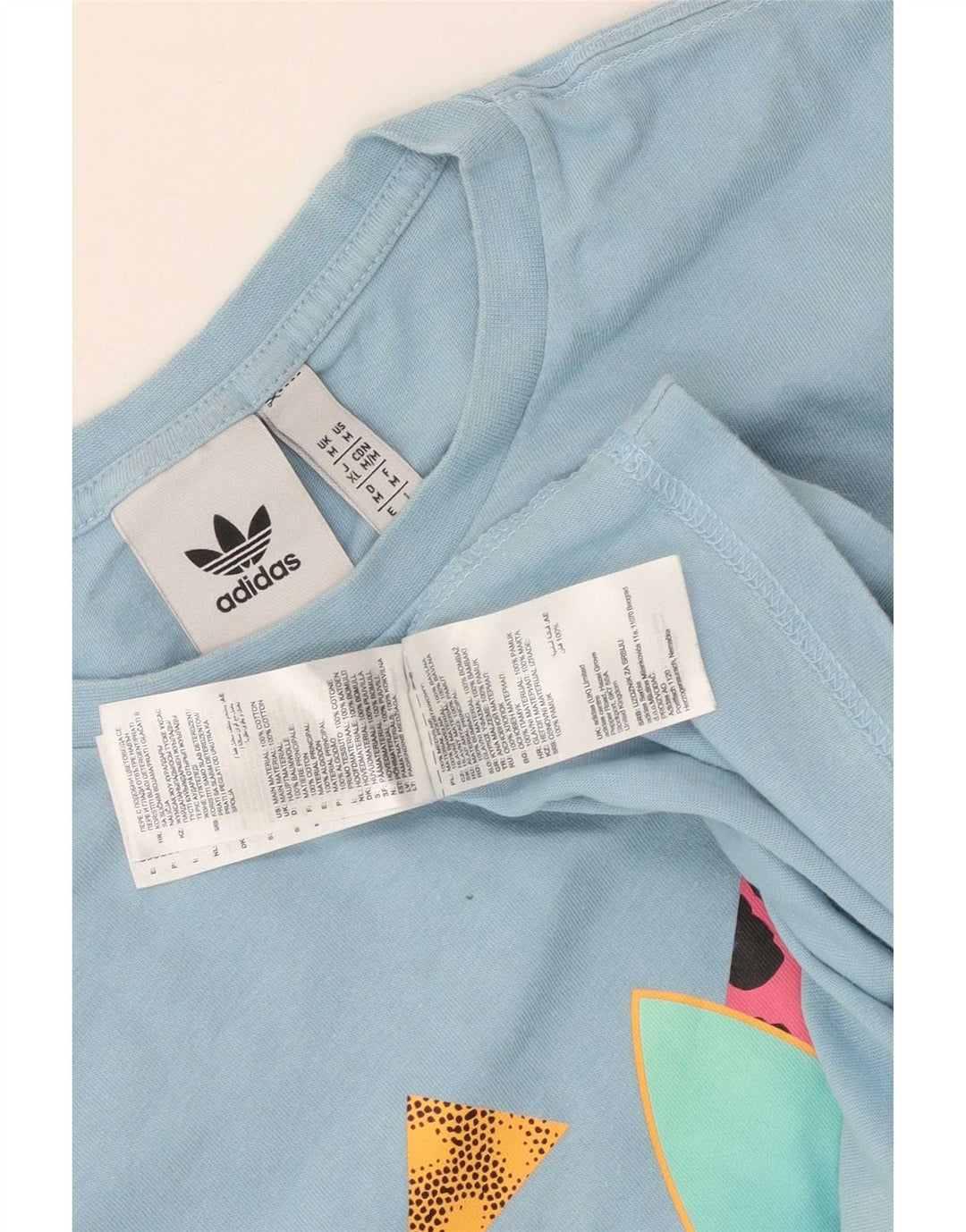 Мужская футболка с рисунком Adidas Top Medium Blue Cotton