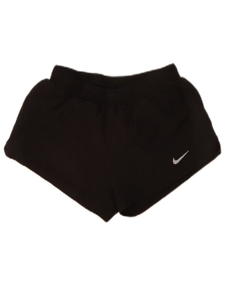 Женские спортивные шорты Nike Dri Fit UK 10, маленькие черные из полиэстера