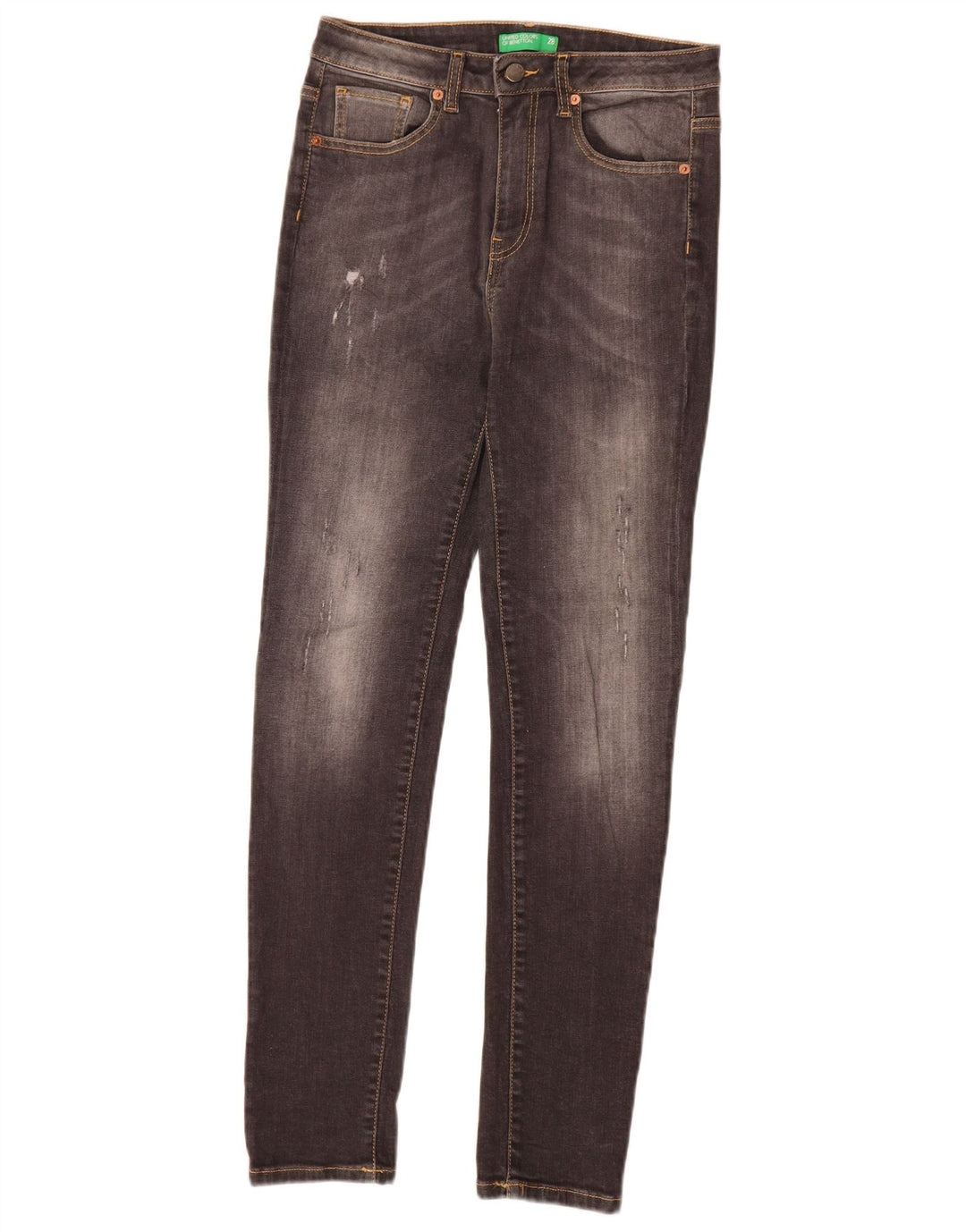 Мужские джинсы скинни Benetton W28 L30 серые