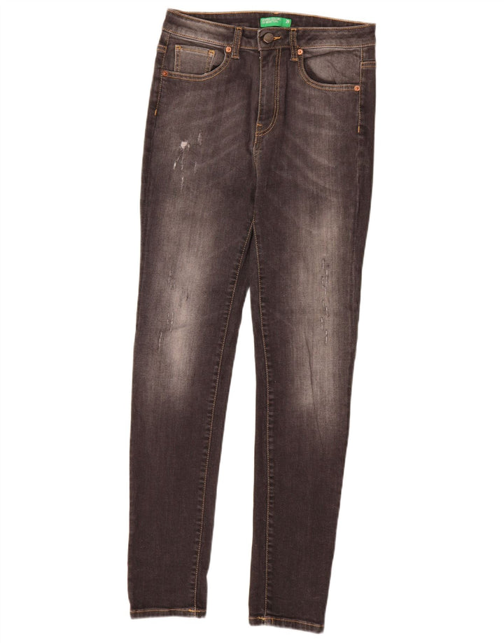 Мужские джинсы скинни Benetton W28 L30 серые