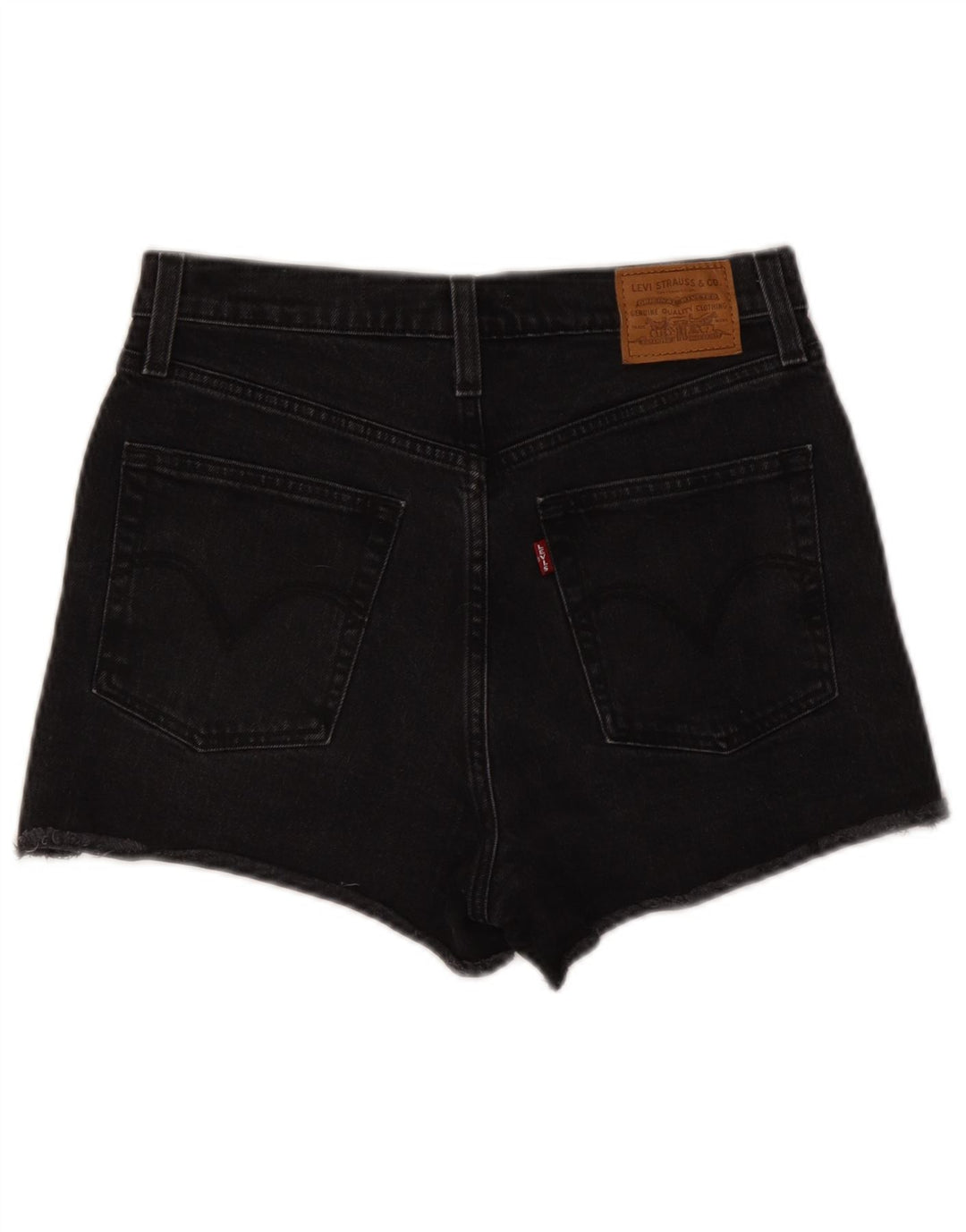 Женские джинсовые шорты Levi's W29, хлопковые, среднего размера, черные