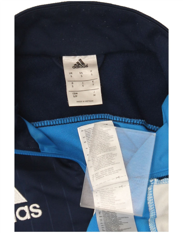 Мужской спортивный костюм Adidas с графическим рисунком, верхняя куртка, маленький синий полиэстер с цветными блоками