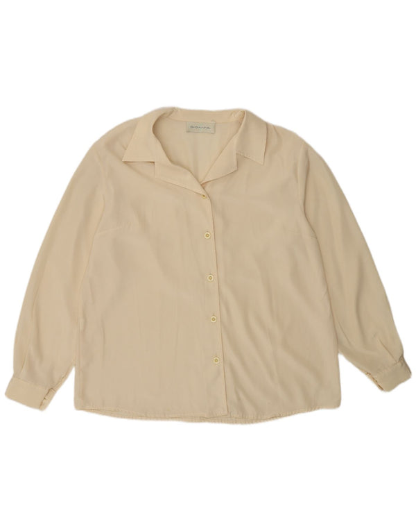 Винтажная женская блузка-рубашка IT 47 XL Off White