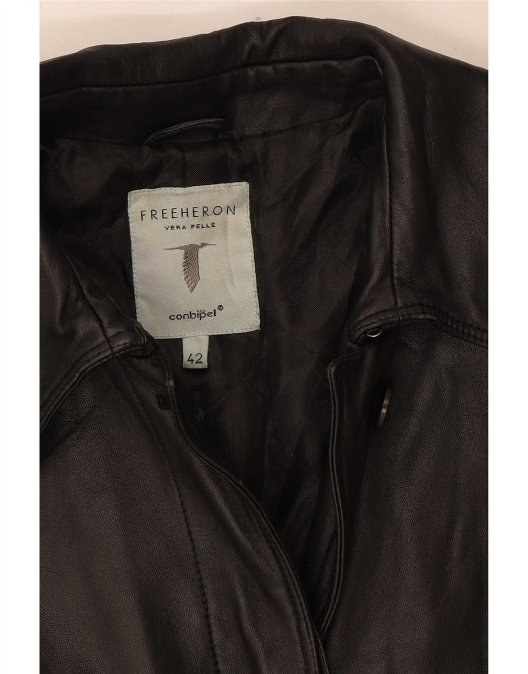 Женское кожаное пальто Conbipel Free Heron IT 42 Medium Black