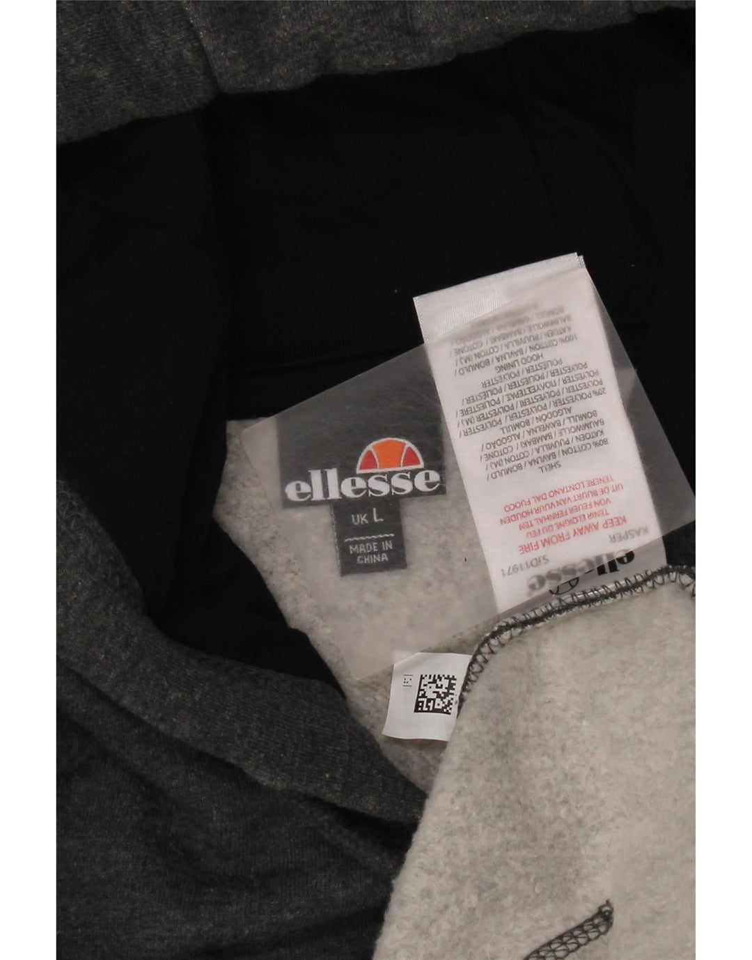 Мужской джемпер с капюшоном Ellesse, большой серый, хлопок