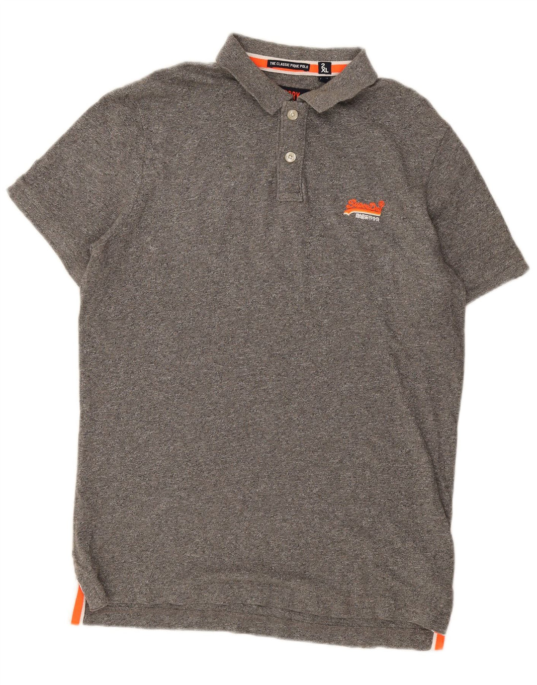 Мужская рубашка-поло Superdry 2XL, серая, хлопок