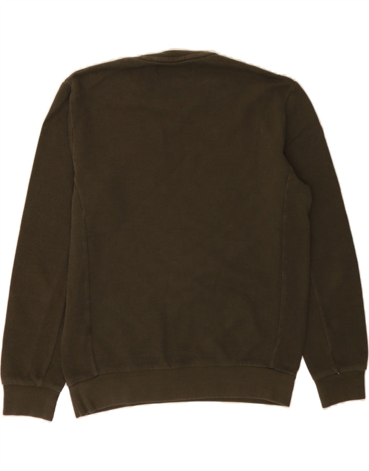 ZARA Mens Sweatshirt Jumper Medium Khaki Cotton Vintage Zara and Second-Hand Zara from Messina Hembry 