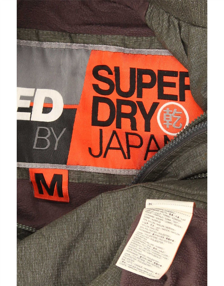 Мужская ветровка с капюшоном Superdry UK 38, средний хаки, нейлон