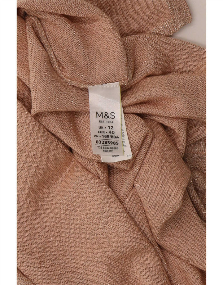 Женский жилет Marks & Spencer Top UK 12, средний бежевый, вискоза