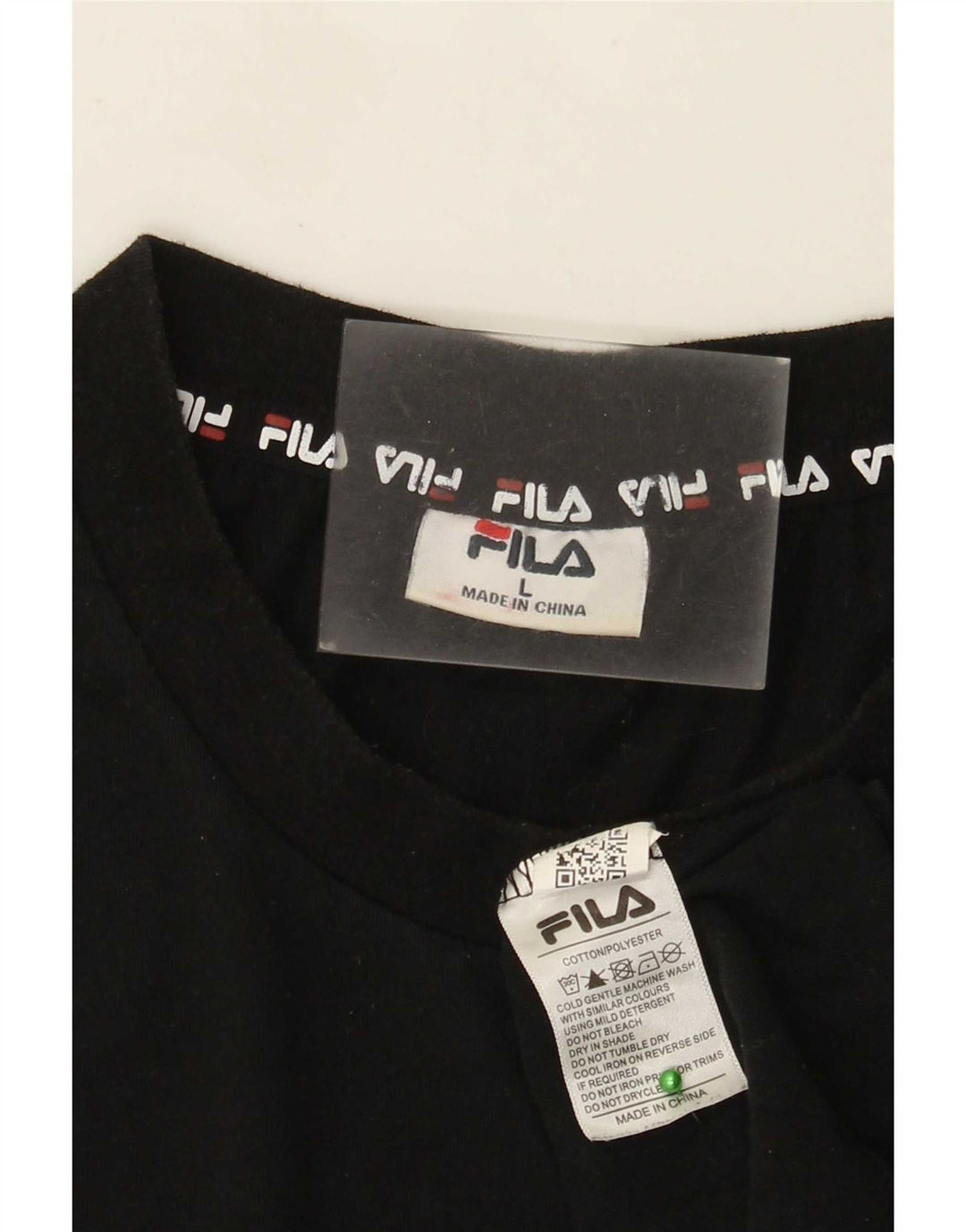 Fila Мужская футболка с рисунком, большой черный хлопок