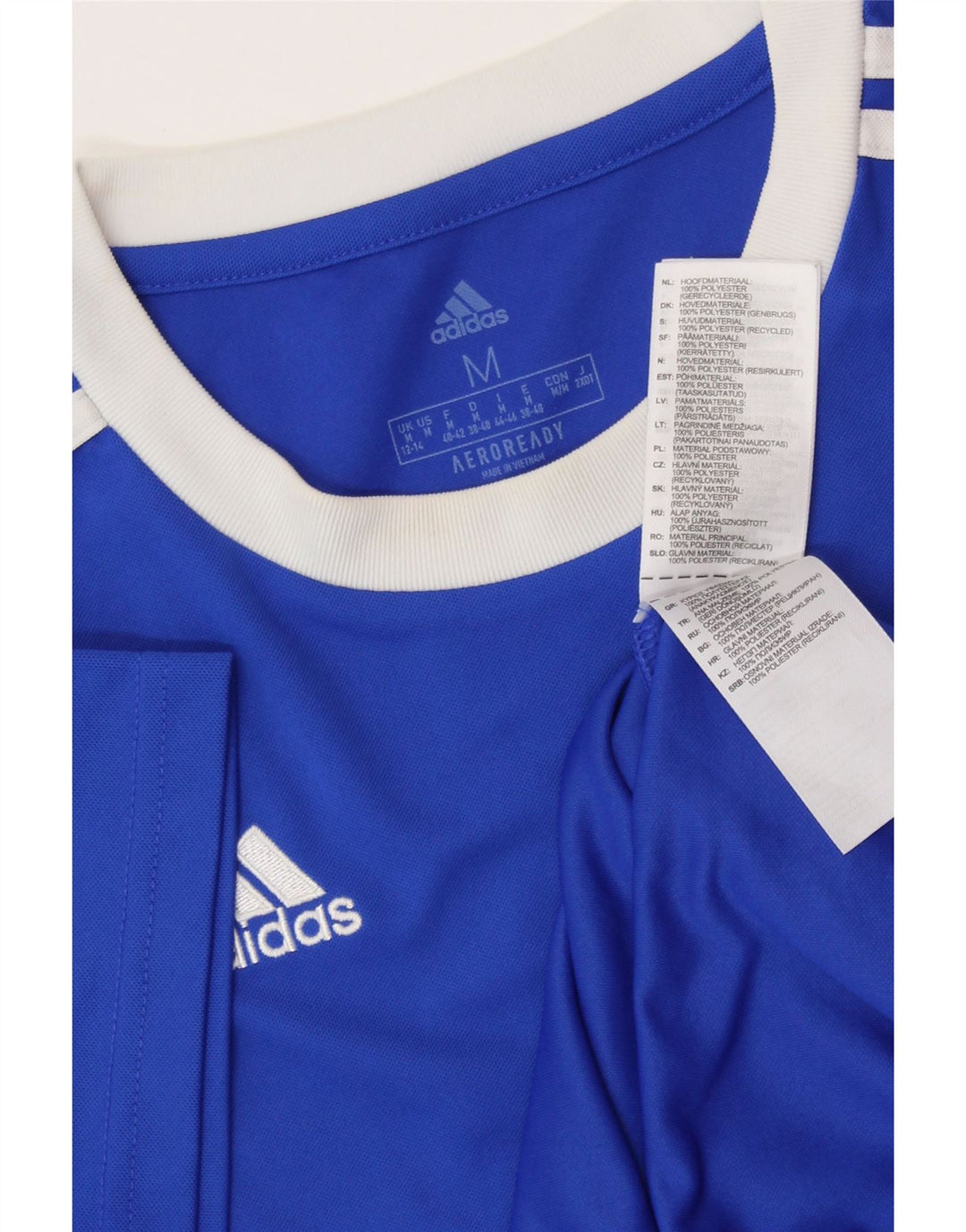 Женская футболка ADIDAS Aeroready Top UK 12/14, средний синий полиэстер