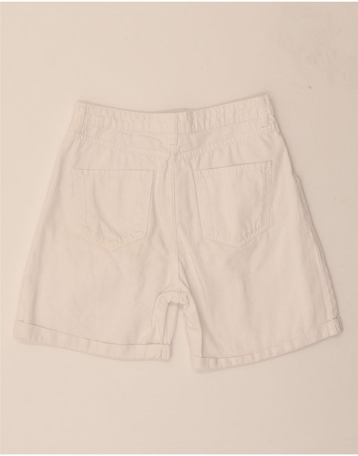 VINTAGE Mens Denim Shorts W30 Medium White Cotton Vintage Vintage and Second-Hand Vintage from Messina Hembry 