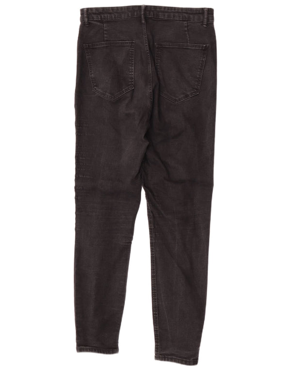 Женские джинсы скинни с высокой талией Zara EU 44 XL W34 L28, черные