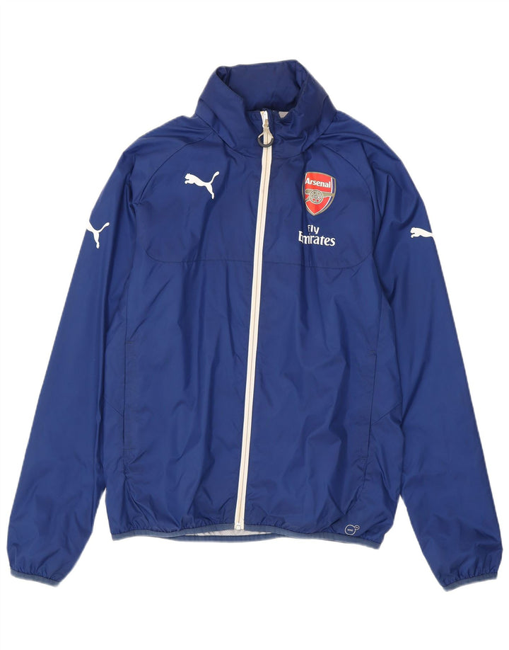 Мужская непромокаемая куртка с капюшоном Puma Arsenal UK 38, средний синий нейлон