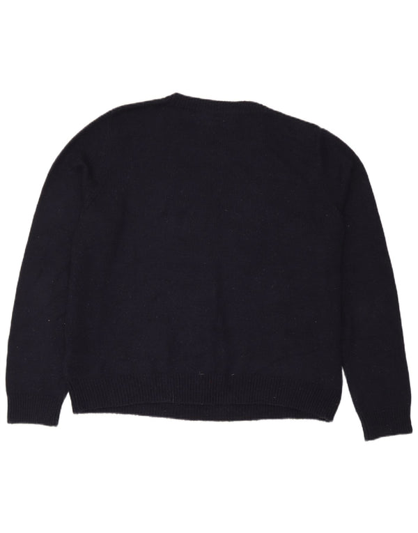 Женский джемпер с круглым вырезом Marks & Spencer UK 18 XL Темно-синий Christma