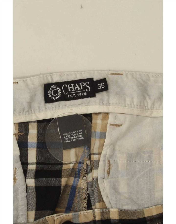 Мужские шорты-чиносы Chaps W36, большие разноцветные хлопковые шорты в клетку