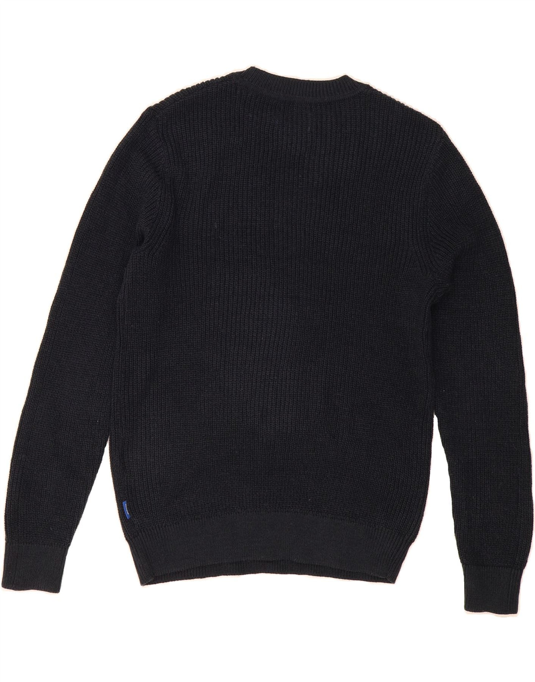 JACK & JONES Mens Crew Neck Jumper Sweater Medium Navy Blue Acrylic Vintage Jack & Jones and Second-Hand Jack & Jones from Messina Hembry 