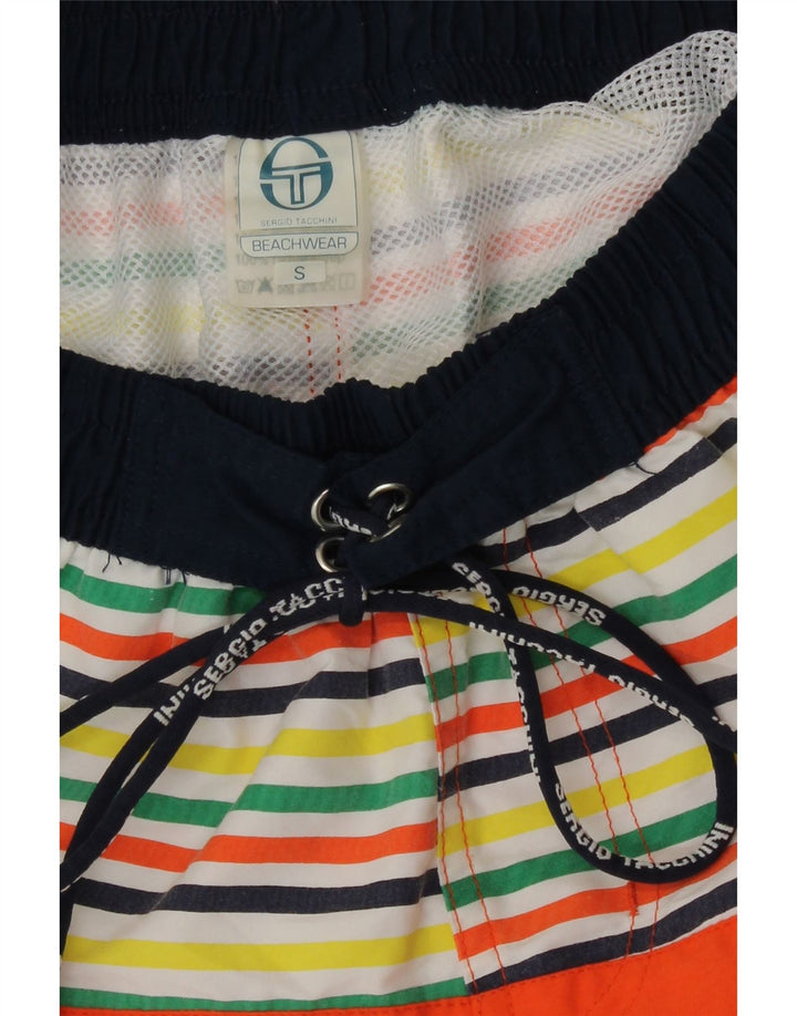 Мужские шорты для плавания Sergio Tacchini с рисунком, маленький полиэстер в оранжевую полоску