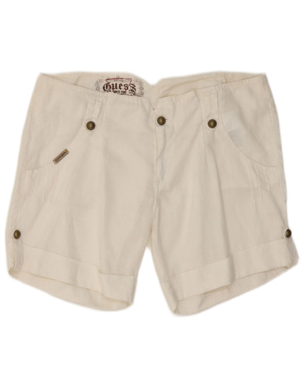 Guess Женские повседневные шорты W31 Medium White Ramie