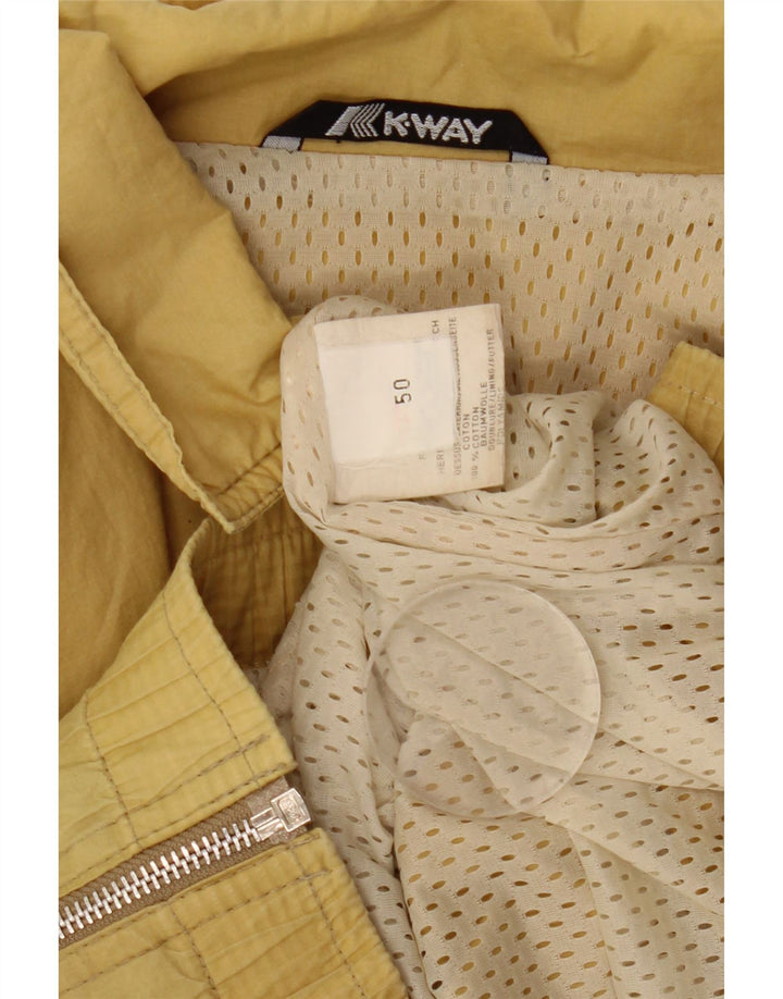 Мужской бомбер K-Way IT 50, большой желтый хлопок