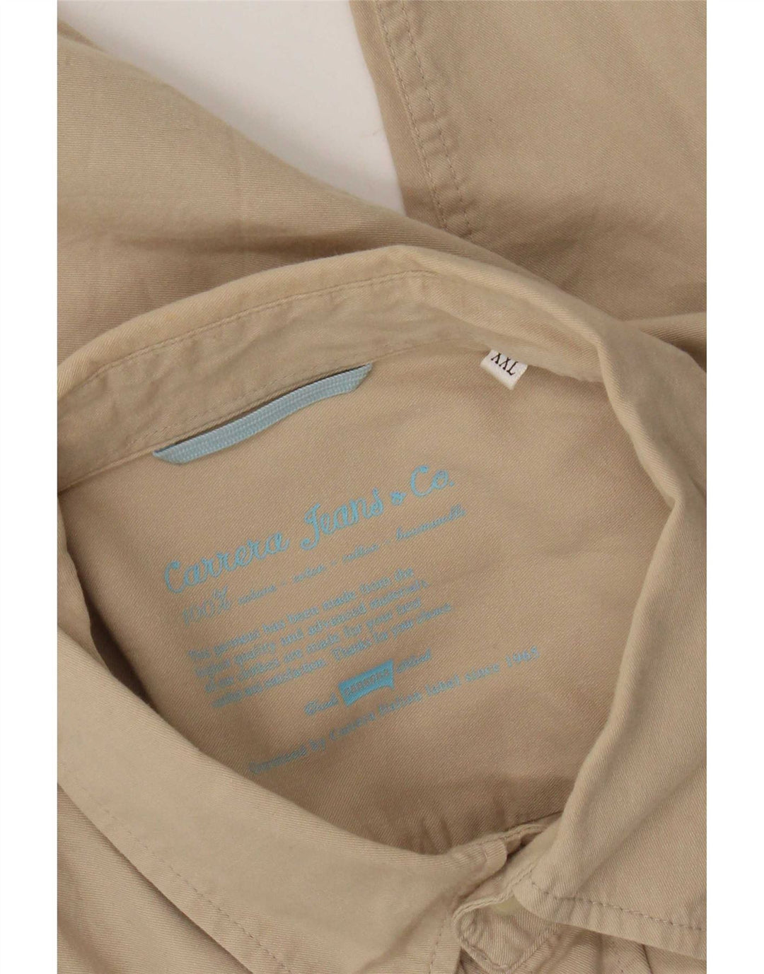 Мужская рубашка Carrera 2XL бежевый хлопок