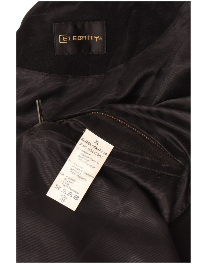 Винтажная мужская замшевая куртка UK 42 XL коричневая кожаная