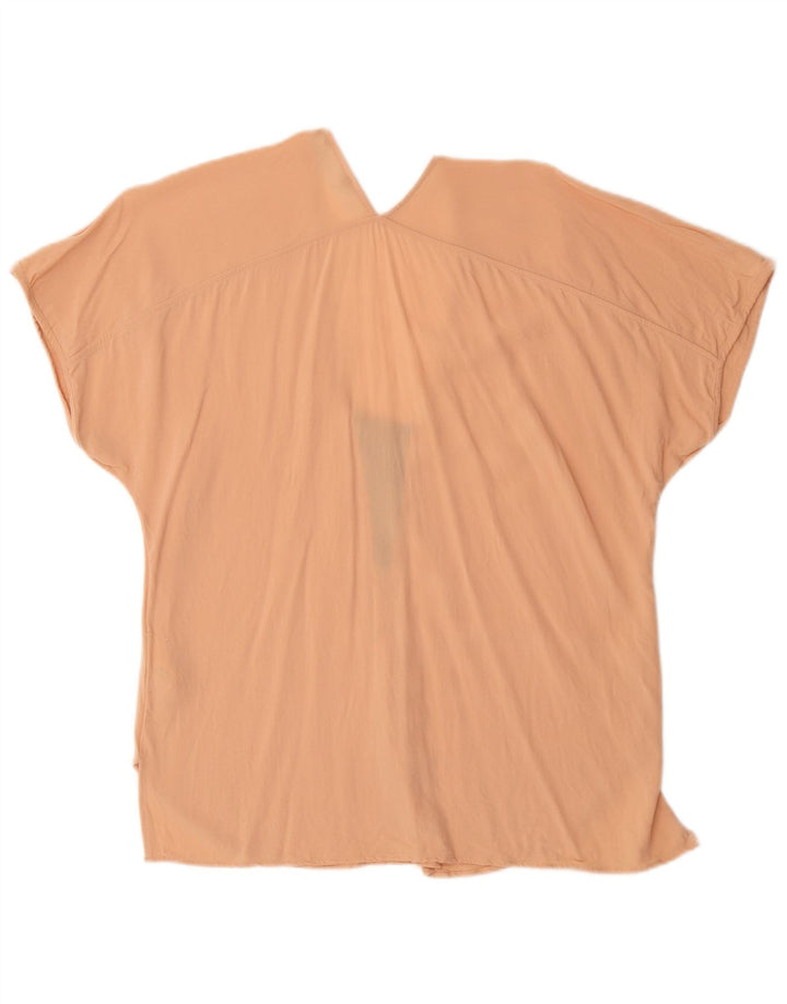 Женская блузка Zara Top UK 16, большая розовая вискоза