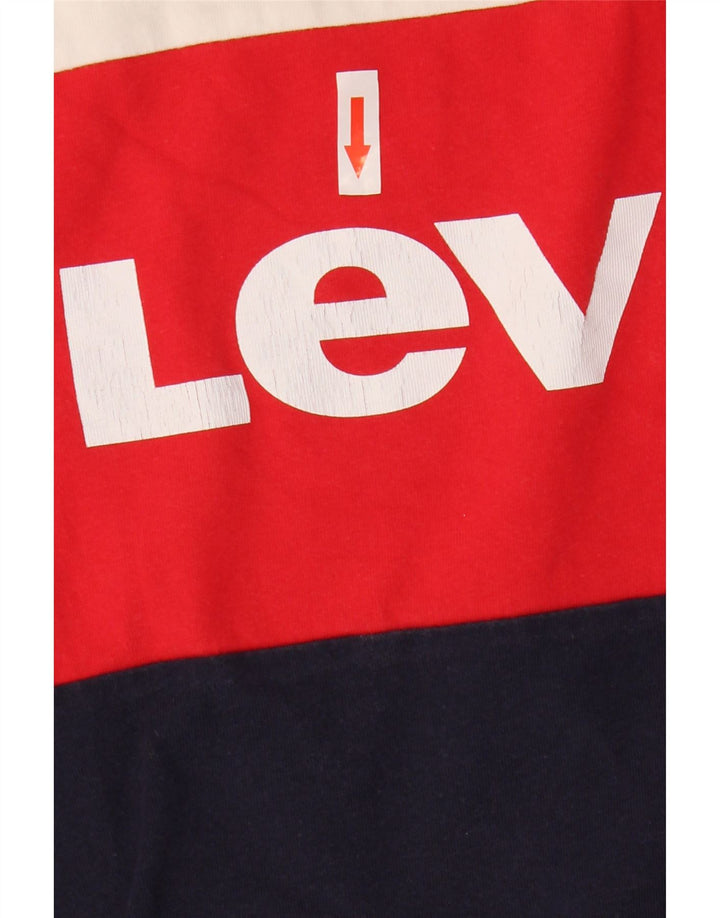 Женская укороченная футболка с рисунком Levi's Top UK 10, маленькая, разноцветная