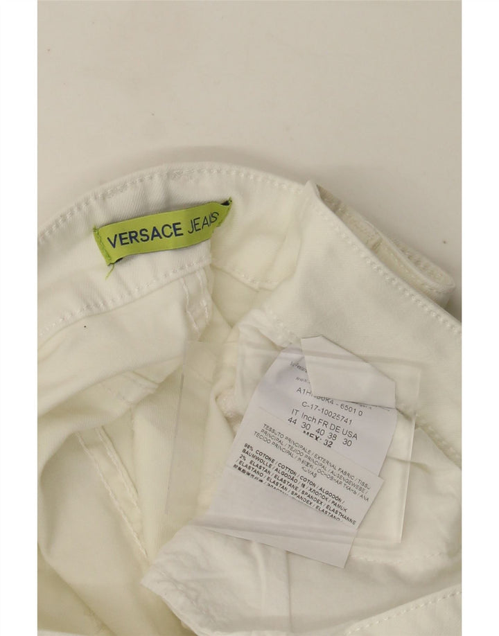 Versace Женские джинсы узкого кроя IT 44 Medium W32 L31 Белый хлопок