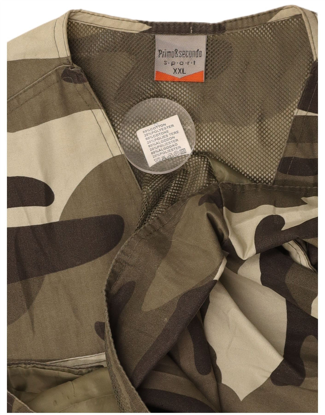 Мужской жилет VINTAGE Utility UK 44 2XL, камуфляжный хлопок цвета хаки