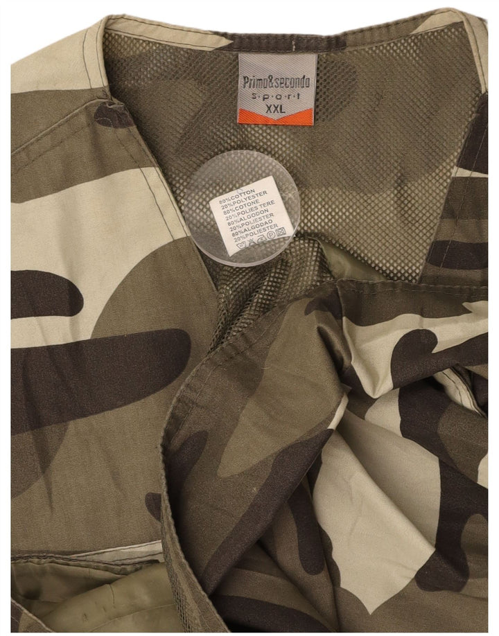 Мужской жилет VINTAGE Utility UK 44 2XL, камуфляжный хлопок цвета хаки