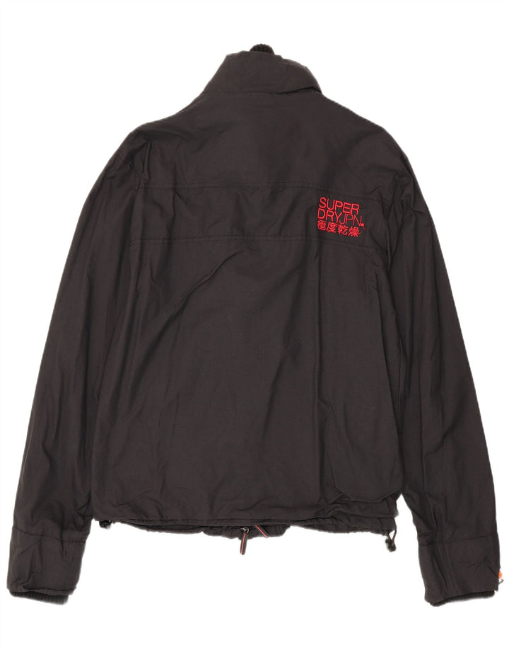Мужская ветровка Superdry UK 40, большая черная нейлоновая куртка